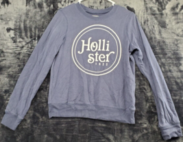 Hollister Sweatshirt Womens Size Small Blue Knit Cotton Long Sleeve Roun... - $17.49