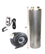 8&quot;x 40&quot; Carbon Filter &amp;  720 CFM 8&quot; Inline Fan Air Blower Odor Control S... - €233,60 EUR
