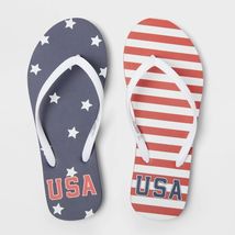 Shade &amp; Shore Women&#39;s Sydney Americana Flip Flops Size 8 - $12.62