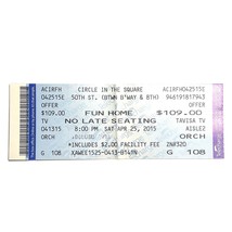 Fun Home 2015 Broadway Ticket Stub NYC Circle In The Square Theater Musical - $25.22