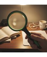 10X Handheld Magnifying Glass, High Definition Glass Lens, Non-Slip Rubb... - $157.34 MXN