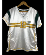 Green Bay Packers Jersey Shirt XL Womens Aaron Rodgers #12 V Neck White ... - £22.25 GBP
