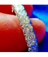 EARTH MINED DIAMOND Wedding Band Vintage Deco Eternity Anniversary Ring ... - $7,025.25