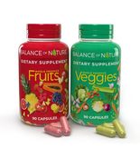 Balance of Nature Fruits &amp; Veggies Supplements 90 Fruit 90 Veggie Capsul... - £19.96 GBP