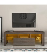 Modern TV Cabinet Floor TV Wall Quick Assembly - Brown - £110.65 GBP