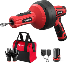 Cordless Electric Drain Auger, Auto Feed Plumbing Snake Drain for Unclog... - $142.62