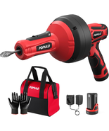 Cordless Electric Drain Auger, Auto Feed Plumbing Snake Drain for Unclog... - $142.62