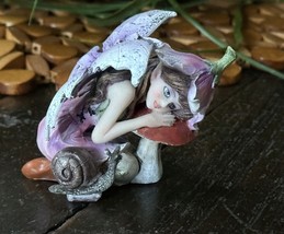Pacific Giftware Garden of Enchantment Girl Fairy 3” Figure Mushroom Sna... - $12.60