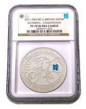 2011 Piefort Great Britain S5£ Olympics Countdown NGC PF70 Ultra Cameo - $247.49