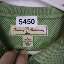 Tommy Bahama Green Marlin Short Sleeve Silk Blend Polo Shirt Mens Size Large - £10.28 GBP