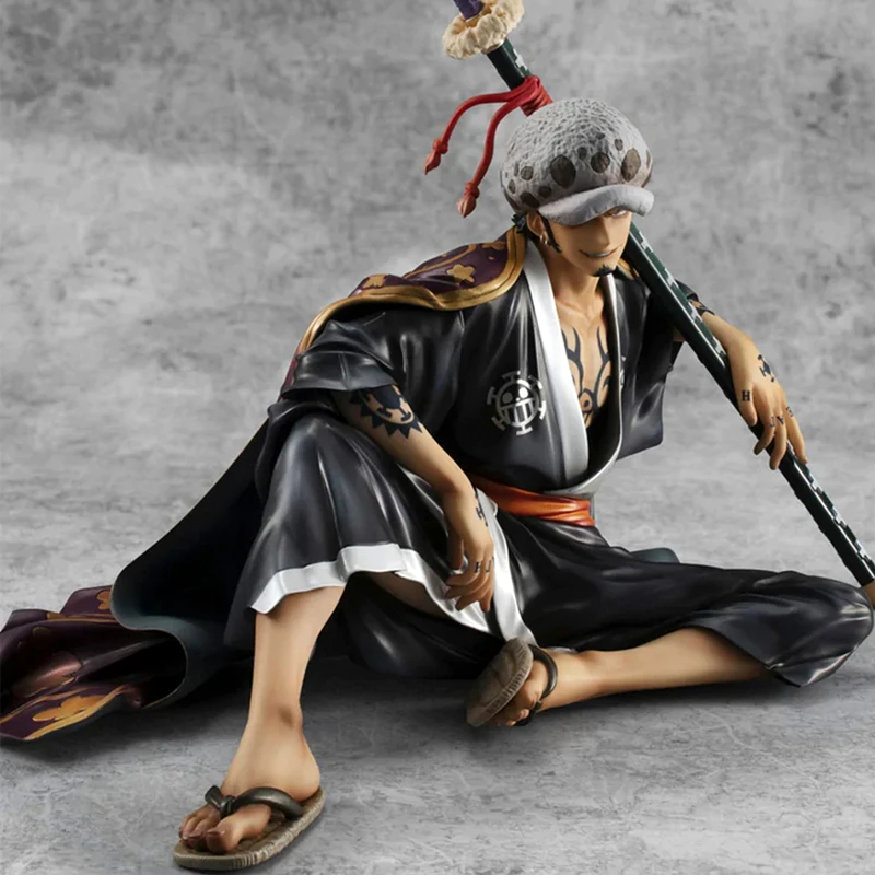 13cm One Piece Trafalgar Law Figure Anime Sitting Kimono Pop Action Figurine Pvc - £29.49 GBP+