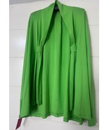 Lily Pulitzer Open Front Green Cardigan Long Sleeve Cover Up 100% Cotton... - $29.98