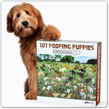 NEW &quot;1000 Piece Puzzle 101 Pooping Puppies Dogs Pooping Puzzle&quot; - £21.18 GBP
