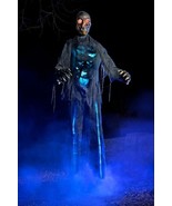 HALLOWEEN 2025 PROP  HUGE 12&#39; MUMMY ANIMATRONIC TURNS TORSO FLASHING LED - $688.05