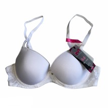 Maidenform White Lace DM9350 T-Shirt Underwire Bra Comfort Devotion Demi... - £13.58 GBP