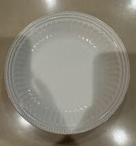 LENOX 4pc FRENCH PERLE GROOVE  9” LUNCHEON SALAD PLATE WHITE BNWT BEAUTIFUL - $78.82