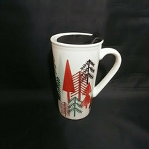 Starbucks Christmas Travel Mug Coffee Tea With Lid Unused Pine Trees 14.8 oz  - £18.85 GBP