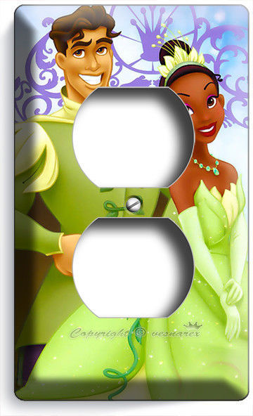 PRINCESS TIANA AND THE FROG PRINCE NAVEEN OUTLET WALL PLATE GIRLS BEDROOM DECOR
