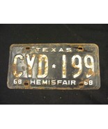 Vintage 1968 Texas Hemisfair License Tag Plates 1-west - $669.26 MXN