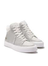 On This Day women's leather mid top sneaker Light Grey - $193.00