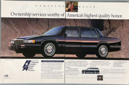 1991 Cadillac Original Print Ad The Only Way To Travel Is Cadillac Style 2 Page - £7.75 GBP