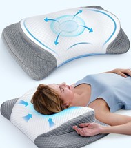 Ultra Comfort Cervical Neck Pillow for Pain Relief Adjustable Side Sleeping NEW - £27.74 GBP
