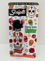 Scripto Premium Quality Lighter *Dia De Los Muertos Skulls* (Adjustable ... - £7.81 GBP