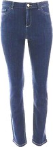 LOGO Lori Goldstein Pinstriped Straight Leg Denim Blue Jeans Size 22W NWT - $73.91 CAD