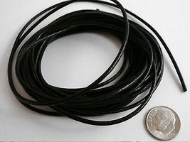 15 feet 2mm Black leather thong beading lace necklace leather cord  M050 - £2.33 GBP