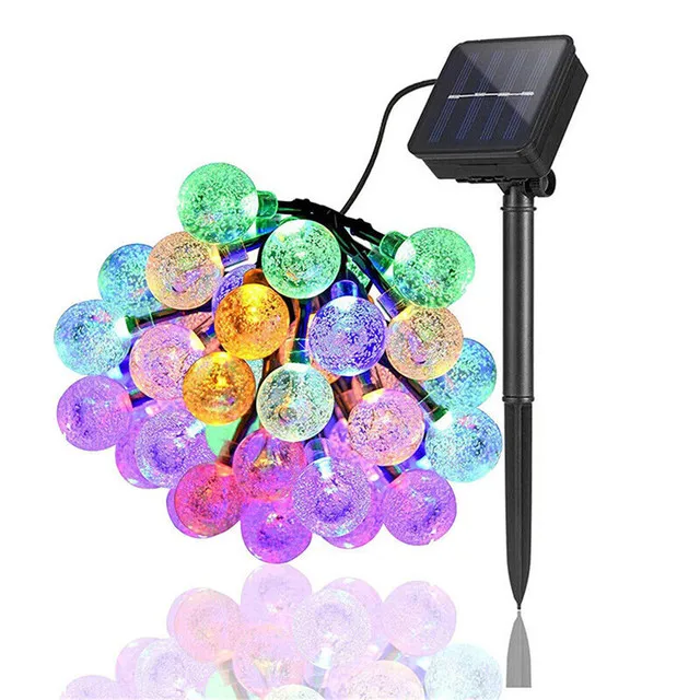 Garden Solar Fairy String Lights 20/30/50/100 LEDs Outdoor Crystal Ball Light - £151.38 GBP