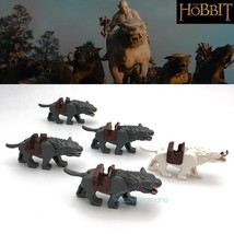5pcs/set Lord Of The Rings The Hobbit Wargs Attack Wolf Animals Minifigures Toys - £11.74 GBP