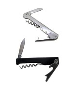 Corkscrew Hinged Waiters Wine Key Bottle Opener with blade (lot of 2) - $282.73 MXN