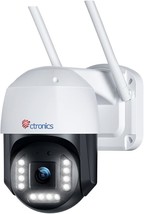 Ctronics 4K 8Mp Security Camera Outdoor, 2Point 4/5Ghz Wifi Surveillance, Ip66. - £103.90 GBP