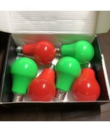A19 Christmas LED Red and Green Light Bulbs 4.5W=60W UL E26 6 Pack - $19.79