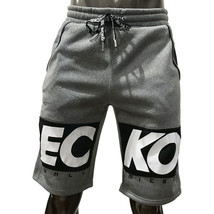 NWT ECKO UNLTD. MSRP $48.99 MEN&#39;S GRAY BLACK ADJUSTABLE PULL ON SHORTS S... - $17.47