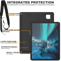For iPad Pro 12.9&quot; 4/5/6th Gen 2022 Shockproof Hard back hard silicon case Strap - $86.18