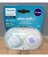 2 PACK - PHILIPS AVENT ULTRA SOFT PACIFIER SIZE 0-6 MONTHS HAPPY/DREAMS - £8.76 GBP