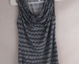 Max Studio Women&#39;s Blue Cowl Neck Sleeveless Blouse Size Medium - $14.84
