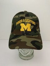 University Of Michigan Camo Hat Power &amp; Lighting Hunting Cap We Make Blu... - $19.75
