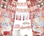 Rose Gold Birthday Decorations for Women - Quesen Birthday Party Supplie... - $35.36