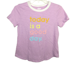 Old Navy Women&#39;s Size XS Today Is A Good Day Lilac Ringer Everywear Tee - £7.76 GBP