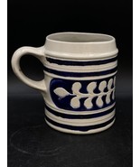 Colonial Williamsburg Pottery Cobalt Blue Large Beer Pitcher Mug Salt Gl... - $592.63 MXN