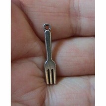 Kitchen Fork Charm Metallic Finding Pendant 10 pcs for Jewellery &amp; Crafts - £1.80 GBP