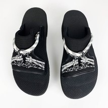 TEVA Indio Carabiner Slide Rope Festival Platform Sandals Black NEW Size 10 Geta - £75.17 GBP