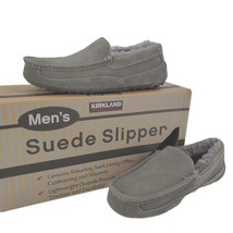 Kirkland Slippers 10 Suede Fur Loafers Ascot Slip-on Indoor Outdoor Casu... - $45.82
