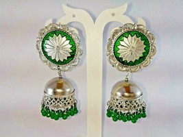Indian Bollywood Pattern Party Wear Oxidised Silver Plated Green Stylish... - £7.78 GBP