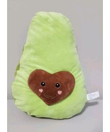 Avocado Food Plush Stuffed Pillow 16&quot; Green with Brown Heart Seed Washable - $24.69 CAD