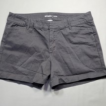 Old Navy Pixie Women Shorts Size 10 Black Stretch Classic Flat Front Y2K Midrise - £9.91 GBP