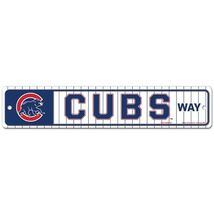Chicago Cubs 3.75&quot; by 19&quot;  Plastic Street Sign - MLB - $14.54