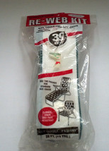 vintage re web kit 39 feet white with green trim will cover 1 chair well... - $19.75
